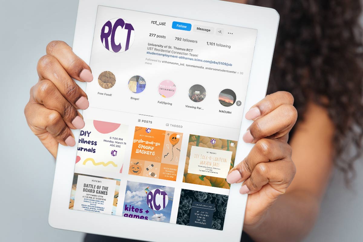 RCT activities page on handheld device